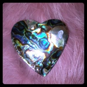 Abalone heart pin